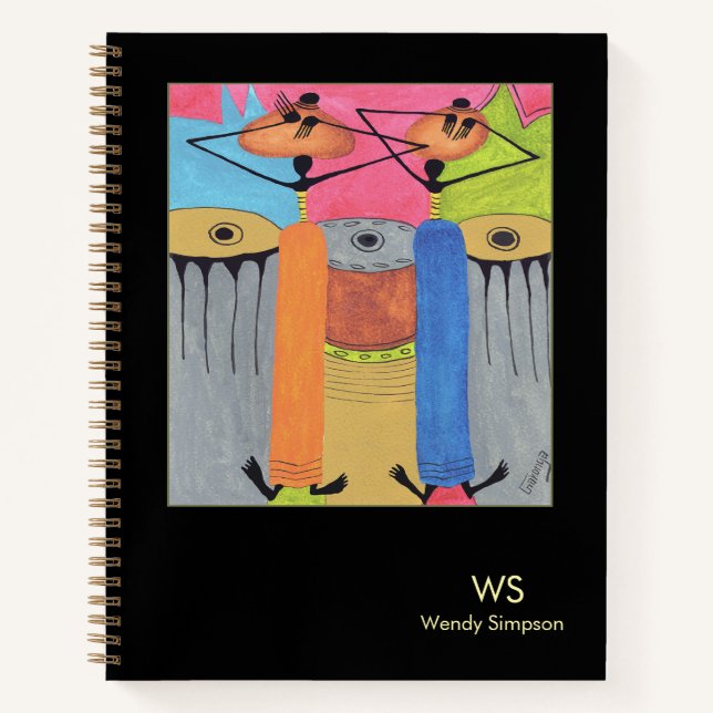 Wasserfarbe, Farben des Glücks Notizbuch (Vorderseite)