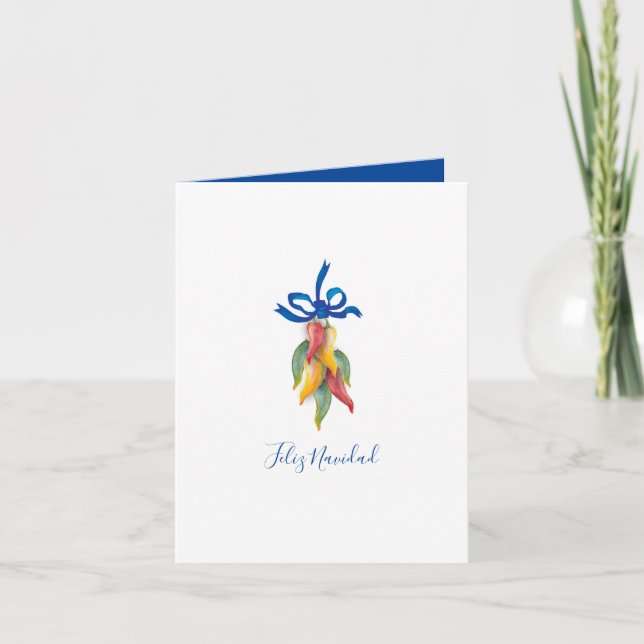 Wasserfarbe Feliz Navidad Weihnachten (Vorderseite)