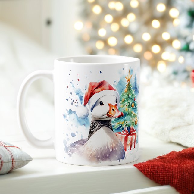 Wasserfarbe Festliche Goose Weihnachten Tasse (Von Creator hochgeladen)