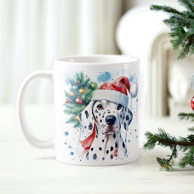 Wasserfarbe Festlicher Dalmatiner Weihnachten Tass Kaffeetasse (Von Creator hochgeladen)