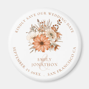Wasserfarbe Florals Wedding Keepake Save the Date Magnet