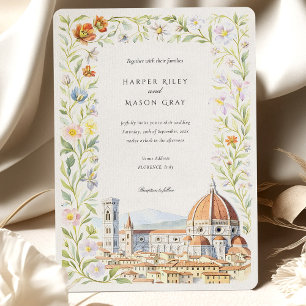 Wasserfarbe Florenz Hochzeit Toskana Einladung