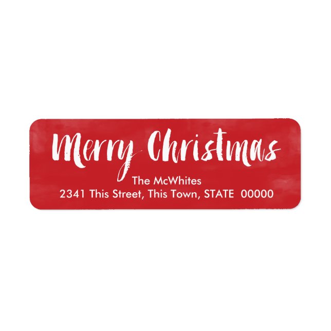 Wasserfarbe Frohe Weihnachten | Benutzerdefinierte (Vorne)