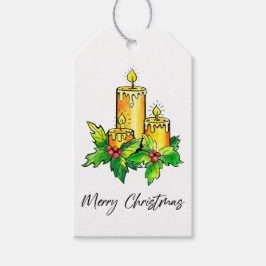 Wasserfarbe Frohe Weihnachten Geschenkanhänger