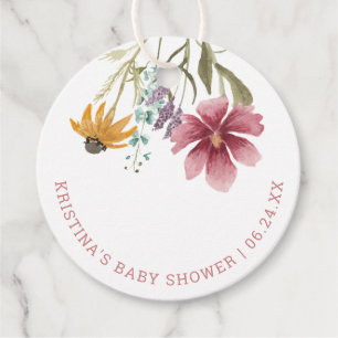 Wasserfarbe Frühlingstraffe Wildblume Girl GIft Ta Geschenkanhänger