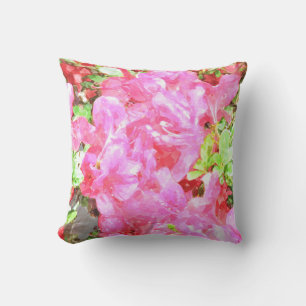 Wasserfarbe Fuchsia Hydrangeas Pillow Kissen