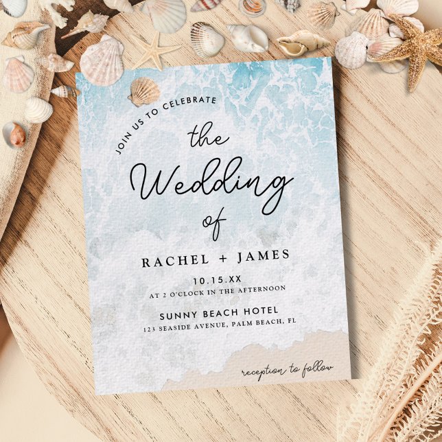 Wasserfarbe für die Hochzeit am Strand (Von Creator hochgeladen)