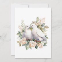 Wasserfarbe für die Hochzeitsweiße Taube