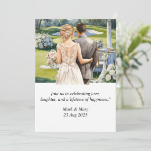Wasserfarbe für Hochzeiten Einladung