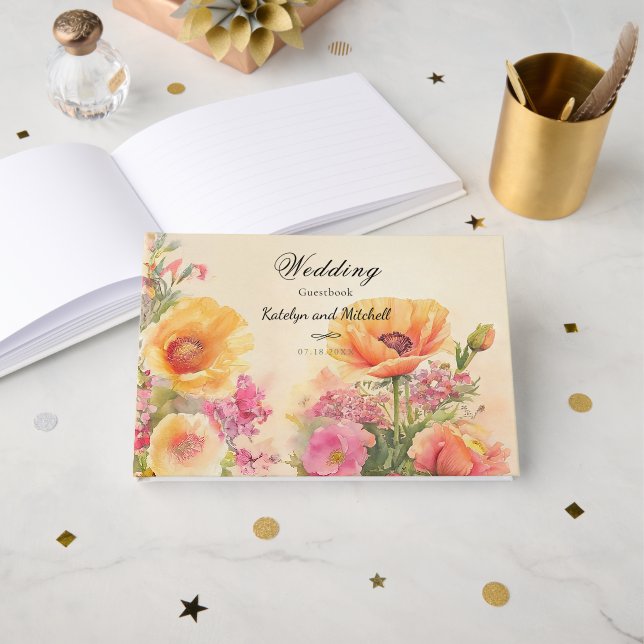 Wasserfarbe für Kernfeder Gästebuch (Vorderseite Offen)