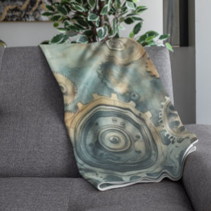 Wasserfarbe für Steampengeere - Uhrwerk Fleecedecke