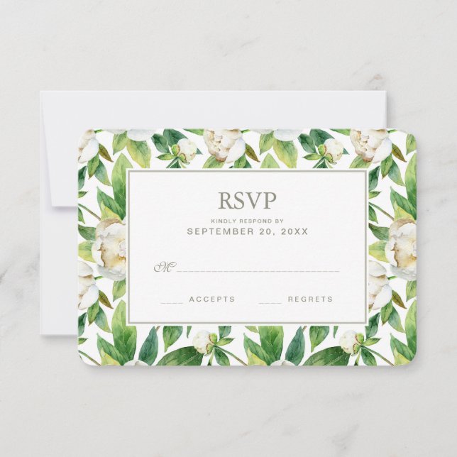 Wasserfarbe für Weißspitzen und Leaf - UAWG RSVP Karte (Vorderseite)