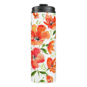 Wasserfarbe für Ziermohnchen: Abgeschieden Bouquet Thermosbecher