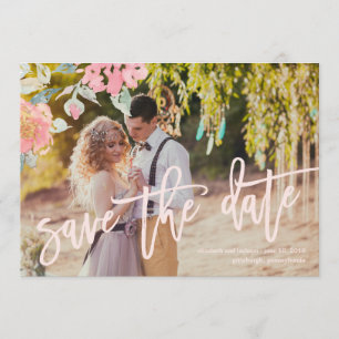 WASSERFARBE GARDEN WEDD Save the Date Karte