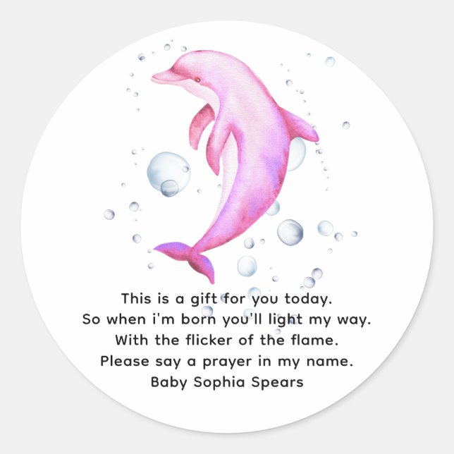 Wasserfarbe - Gebetskkerzenetikett Runder Aufkleber (Vorderseite)