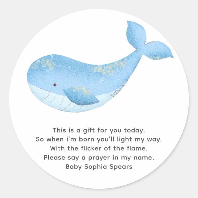 Wasserfarbe - Gebetskkerzenetikett Runder Aufkleber (Vorderseite)