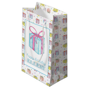 Wasserfarbe Geburtstag Geschenk Personalisiert Kleine Geschenktüte