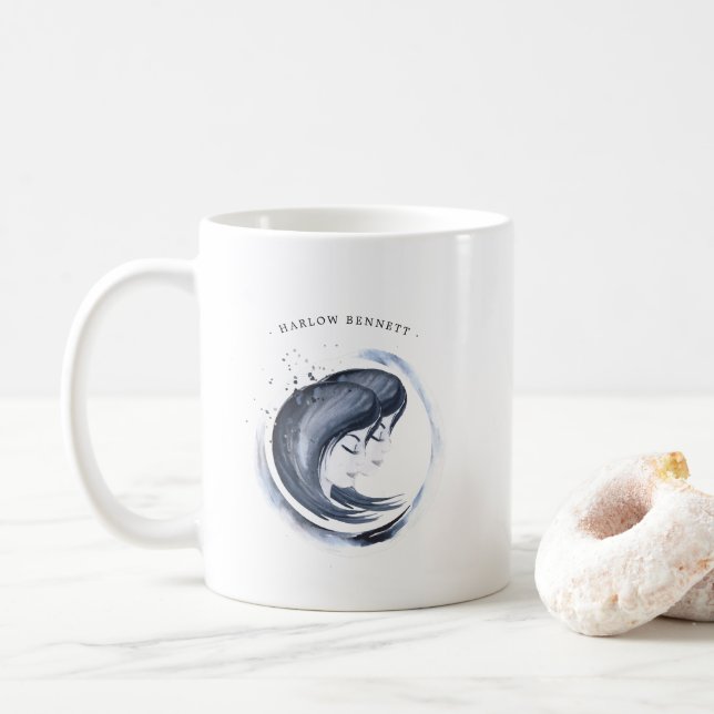 Wasserfarbe Gemini Astrologie Zodiac Zeichen | Mon Kaffeetasse (Mit Donut)