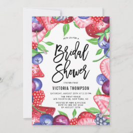 Wasserfarbe gemischte Berries Sommer-Brautparty Einladung