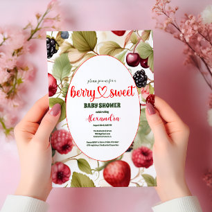Wasserfarbe gemischte Berries Sommerdusche Einladung