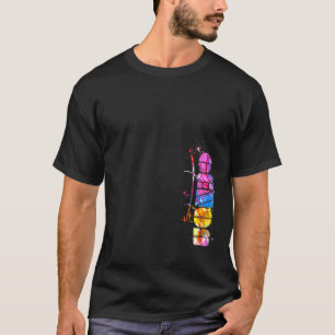 Wasserfarbe Genua Genua Buchstaben T-Shirt