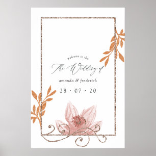 Wasserfarbe Geometrische Terracotta Hochzeit Willk Poster