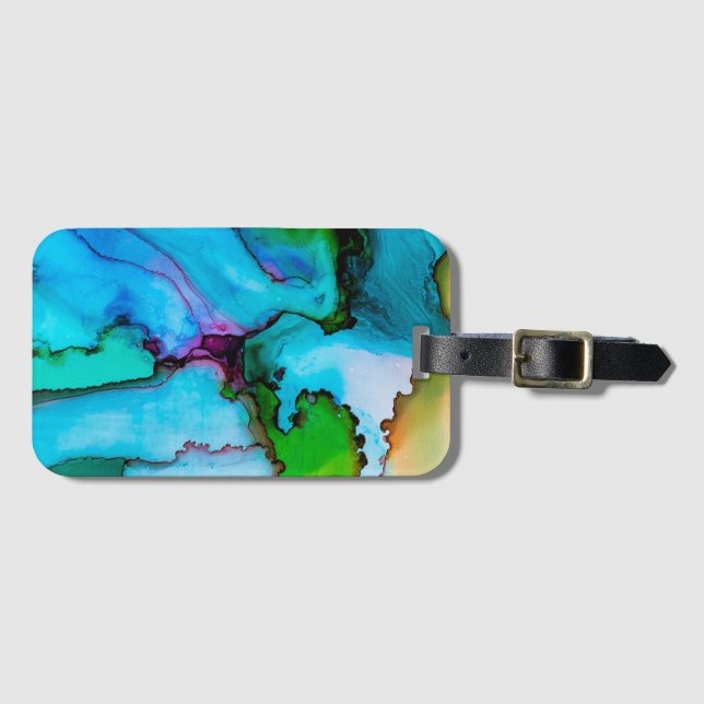 Wasserfarbe Gepäckanhänger (Vorderseite (Horizontal))