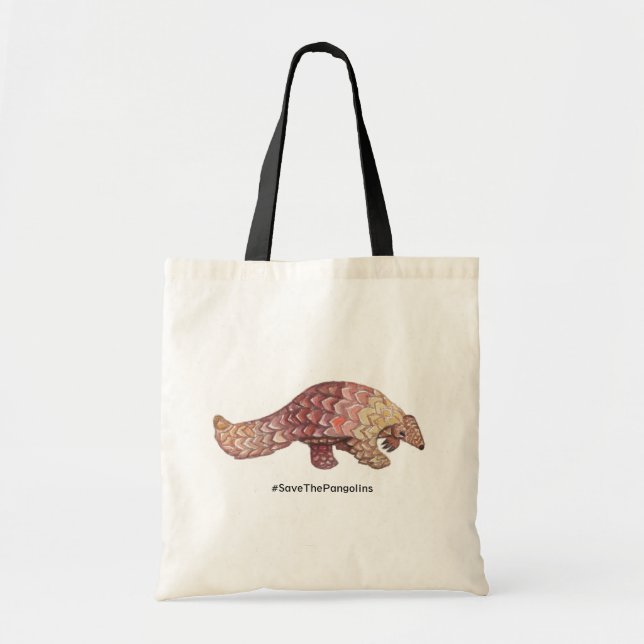 Wasserfarbe Gerettet Pangolins-Tasche Tragetasche (Vorne)