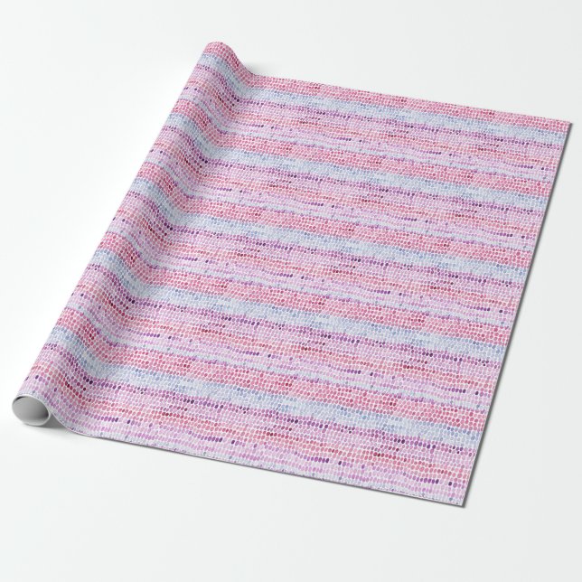 Wasserfarbe gestrichen: Rosa graue Polka Geschenkpapier (Ungerollt)