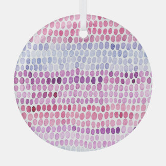 Wasserfarbe gestrichen: Rosa graue Polka Ornament Aus Glas