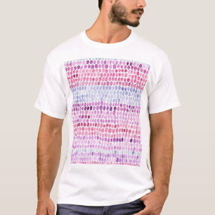 Wasserfarbe gestrichen: Rosa graue Polka T-Shirt