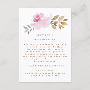 Wasserfarbe Getrocknete Florals Kunst Hochzeit Det Begleitkarte