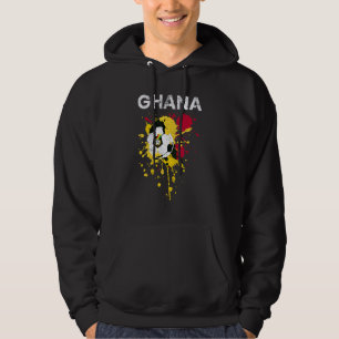 Wasserfarbe Ghana Flag für Fußball-Fußball-Fußball Hoodie