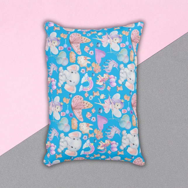 Wasserfarbe Girly Whimsical | Dekokissen (Von Creator hochgeladen)