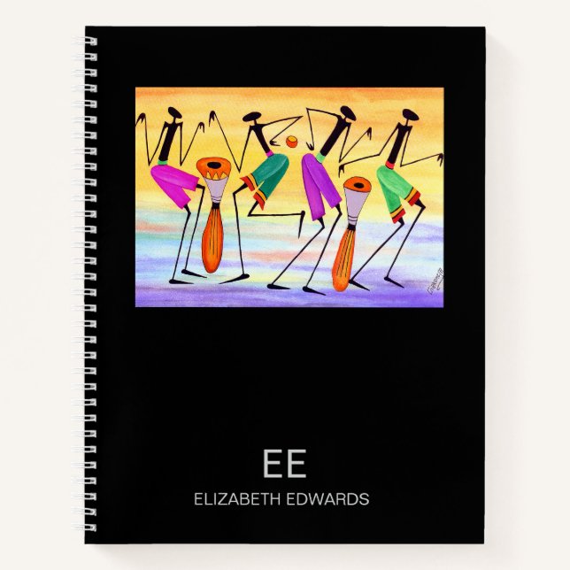 Wasserfarbe, Glücksgefühl-Spiral-Notebook Notizbuch (Vorderseite)