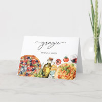 Wasserfarbe Grazie Pasta Italienisches Essen