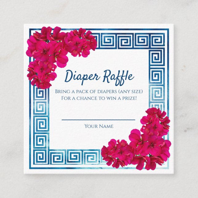 Wasserfarbe Grecian Elegance Pink Baby Duschgel Sp Begleitkarte (Vorderseite)