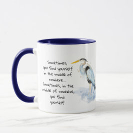 Wasserfarbe Große Blaue Herde Inspiration Zitat Tasse