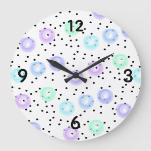 Wasserfarbe Große Wanduhr