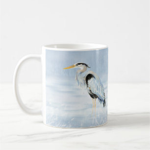 Wasserfarbe Großer Blaue Herde Bird Tasse