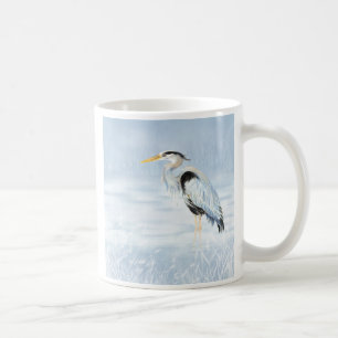 Wasserfarbe Großer Blaue Herde Bird Tasse