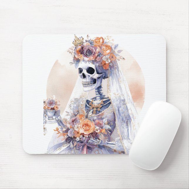 Wasserfarbe Halloween Skeleton Mousepad (Mit Mouse)
