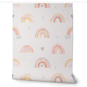 Wasserfarbe handbemalt niedliche Regenbogen Tapete