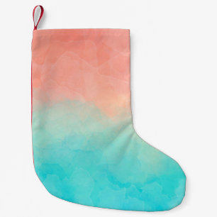 Wasserfarbe Handbemalte Farbtöne, texturierte Bann Kleiner Weihnachtsstrumpf