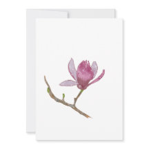 Wasserfarbe Handgemalte Magnolia-Blume