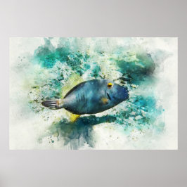 Wasserfarbe Hawaiianischer Tropischer Fisch - File Poster