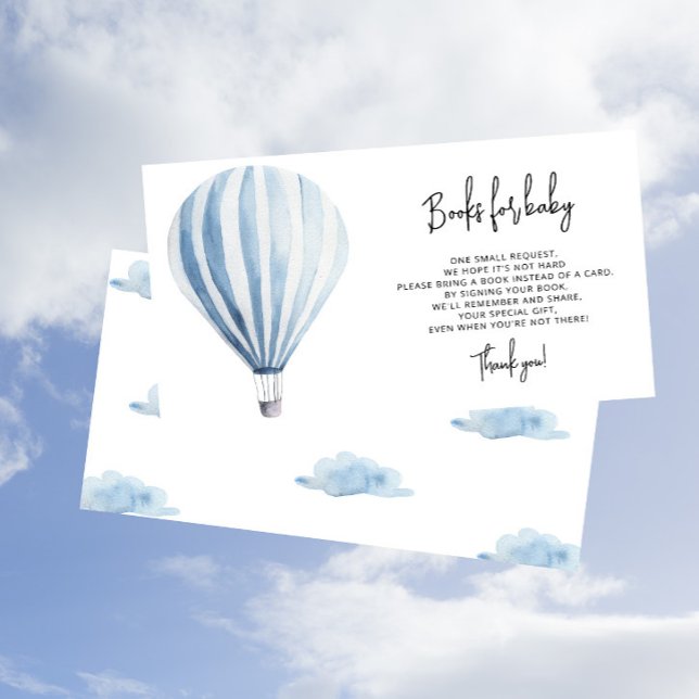 Wasserfarbe Heißluftballon - Bücher für Babyticket Begleitkarte (Von Creator hochgeladen)