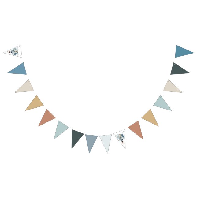 Wasserfarbe Heißluftballon // Kindergeburt Wimpelkette (Alle)