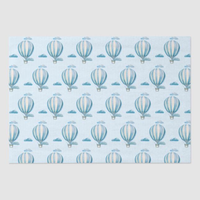 Wasserfarbe Heißluftballon Seidenpapier (Vorderseite)