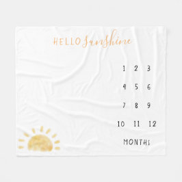 Wasserfarbe "Hello Sunshine" Baby Milestone Fleece